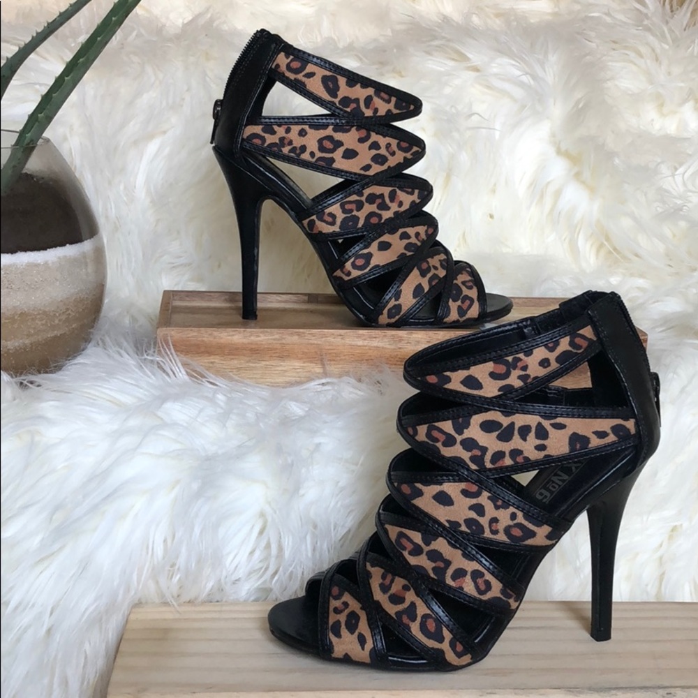 Mix No 6 Heel - Black Leopard